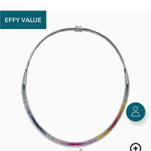 EFFY watercolors sapphire necklace in box - Picture 6 of 8